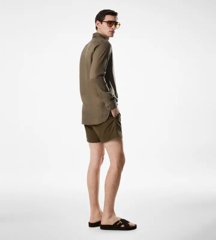 NYLON SWIM SHORT MILITARY GREEN online
